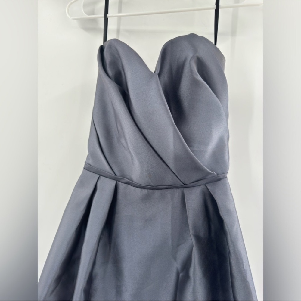 Alvina valenta maids grey strapless sweetheart dress fit flare size 10 - Picture 2 of 7